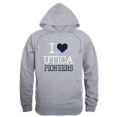 W Republic Utica College Pioneers I Love Hoodie 553-492 HEATHER GREY Primary