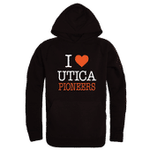 W Republic Utica College Pioneers I Love Hoodie 553-492 BLACK Primary