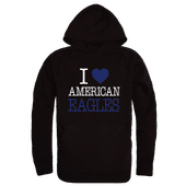W Republic American University Eagles I Love Hoodie 553-498 BLACK Primary