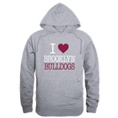 W Republic Brooklyn College Bulldogs I Love Hoodie 553-503 HEATHER GREY Primary