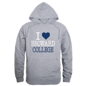 W Republic Broward College Seahawks I Love Hoodie 553-504 HEATHER GREY Primary