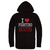 W Republic Edinboro University Fighting Scots I Love Hoodie 553-516 BLACK Primary