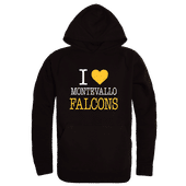 W Republic Montevallo Falcons I Love Hoodie 553-551 BLACK Primary