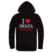 W Republic U Of Nebraska Omaha Mavericks I Love Hoodie 553-552 BLACK Primary