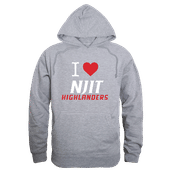 W Republic NJIT Highlanders I Love Hoodie 553-555 HEATHER GREY Primary