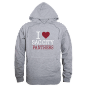 W Republic Sacramento City Panthers I Love Hoodie 553-578 HEATHER GREY Primary