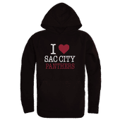 W Republic Sacramento City Panthers I Love Hoodie 553-578 BLACK Primary