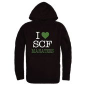 W Republic State College Of Florida Manatees I Love Hoodie 553-592 BLACK Primary