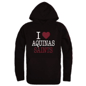 W Republic Aquinas Saints I Love Hoodie 553-611 BLACK Primary