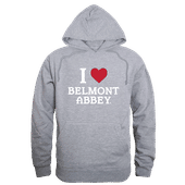 W Republic Belmont Abbey Crusaders I Love Hoodie 553-616 HEATHER GREY Primary