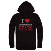 W Republic Bridgewater State Bears I Love Hoodie 553-620 BLACK Primary