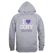 W Republic CCNY Beavers I Love Hoodie 553-633 HEATHER GREY Primary