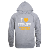 W Republic De Pauw Tigers I Love Hoodie 553-636 HEATHER GREY Primary