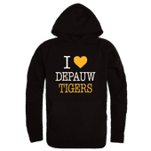 W Republic De Pauw Tigers I Love Hoodie 553-636 BLACK Primary