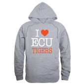 W Republic East Central University Tigers I Love Hoodie 553-638 HEATHER GREY Primary