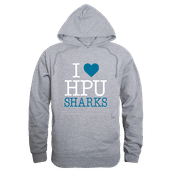 W Republic Hawaii Pacific Sharks I Love Hoodie 553-651 HEATHER GREY Primary