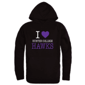 W Republic Hunter College Hawks I Love Hoodie 553-654 BLACK Primary