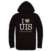 W Republic U Of Illinois Springfield Prairie Stars I Love Hoodie 553-655 BLACK Primary