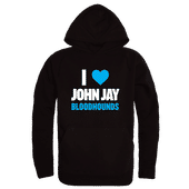 W Republic John Jay College Bloodhounds I Love Hoodie 553-656 BLACK Primary
