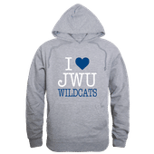 W Republic Johnson & Wales Wildcats I Love Hoodie 553-657 HEATHER GREY Primary