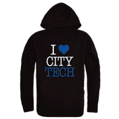W Republic NY City Tech Yellow Jackets I Love Hoodie 553-664 BLACK Primary