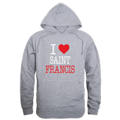 W Republic Saint Francis U Red Flash I Love Hoodie 553-669 HEATHER GREY Primary