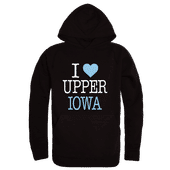 W Republic Upper Iowa Peacocks I Love Hoodie 553-681 BLACK Primary