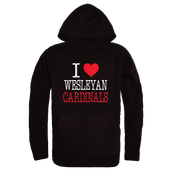W Republic Wesleyan Cardinals I Love Hoodie 553-683 BLACK Primary