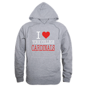 W Republic York College Cardinals I Love Hoodie 553-685 HEATHER GREY Primary
