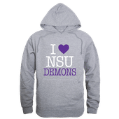 W Republic Northwestern State Demons I Love Hoodie 553-689 HEATHER GREY Primary