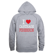 W Republic Carthage Firebirds I Love Hoodie 553-709 HEATHER GREY Primary