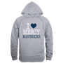 W Republic Mercy College Mavericks I Love Hoodie 553-710 HEATHER GREY Primary