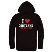 W Republic SUNY Cortland Red Dragons I Love Hoodie 553-712 BLACK Primary