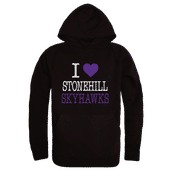 W Republic Stonehill College Skyhawks I Love Hoodie 553-730 BLACK Primary