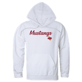 W Republic Midwestern State Mustangs Script Hoodie 558-543 WHITE (WT2) Primary