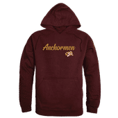 W Republic Rhode Island Anchormen Script Hoodie 558-574 MAROON Primary