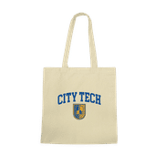 W Republic NY City Tech Yellow Jackets Institutional Tote Bags Natural 1102-664