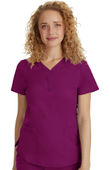 Healing Hands Women's Jane Y-Neck Solid Scrub Top 2167