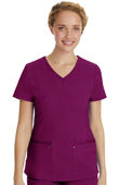 Healing Hands Women's Juliet V-Neck Yoga Scrub Top 2245
