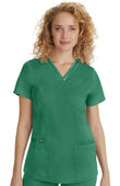 Healing Hands Women's Jasmine V-Neck Stretch Solid Scrub Top 2278