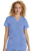 Healing Hands Women's Jasmine V-Neck Stretch Solid Scrub Top 2278