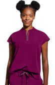 Healing Hands Women's Sandy Zip Mandarin Collar Scrub Top 2286