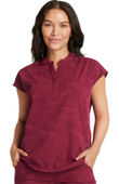 Healing Hands Women's Journey Mandarin Collar Camo Scrub Top 2352