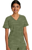 Healing Hands Women's Joy V-Neck Camo Scrub Top 2353
