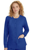 Healing Hands Women's Daisy Snap Warm-Up Solid Scrub Jacket 5063