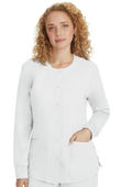 Healing Hands Women's Daisy Snap Warm-Up Solid Scrub Jacket 5063