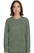 Healing Hands Women's Megan Button Front Solid Scrub Jacket 5500