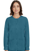 Healing Hands Women's Megan Button Front Solid Scrub Jacket 5500
