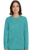 Healing Hands Women's Megan Button Front Solid Scrub Jacket 5500