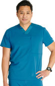 Cherokee Men's V-Neck Zip Pocket Scrub Top CK718A